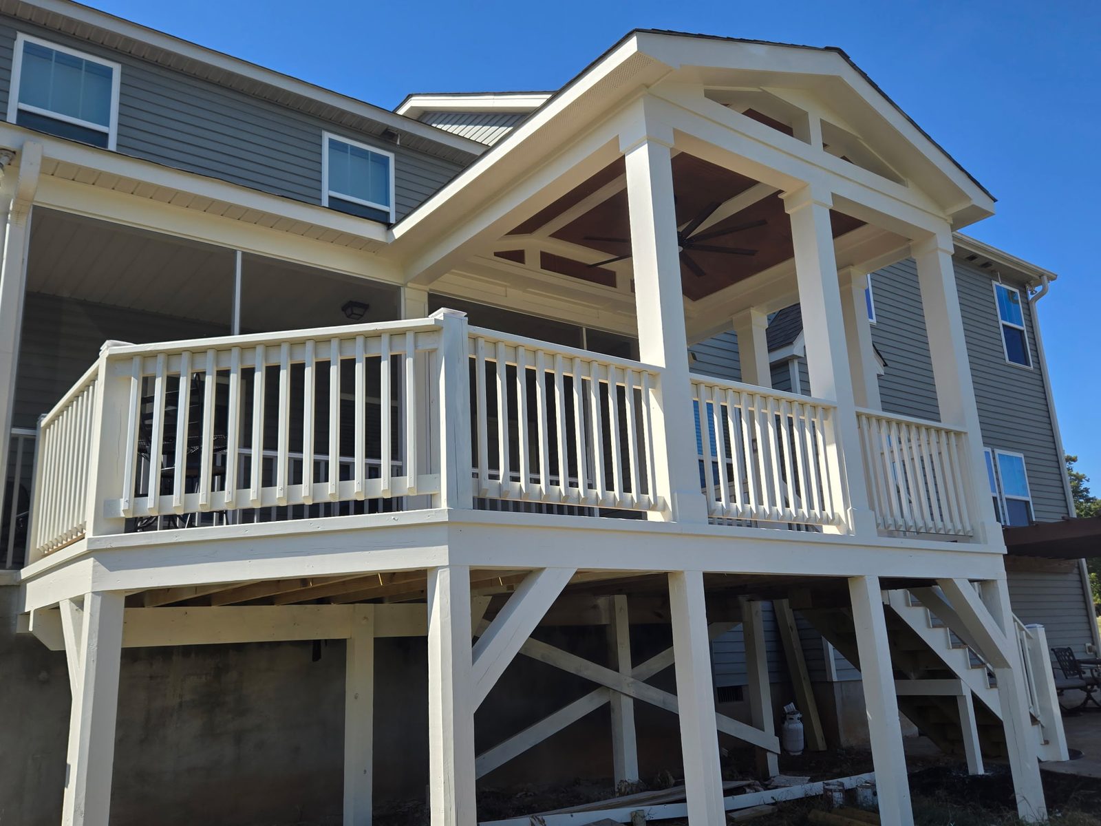 Custom covered deck and porch built by Warner Creations